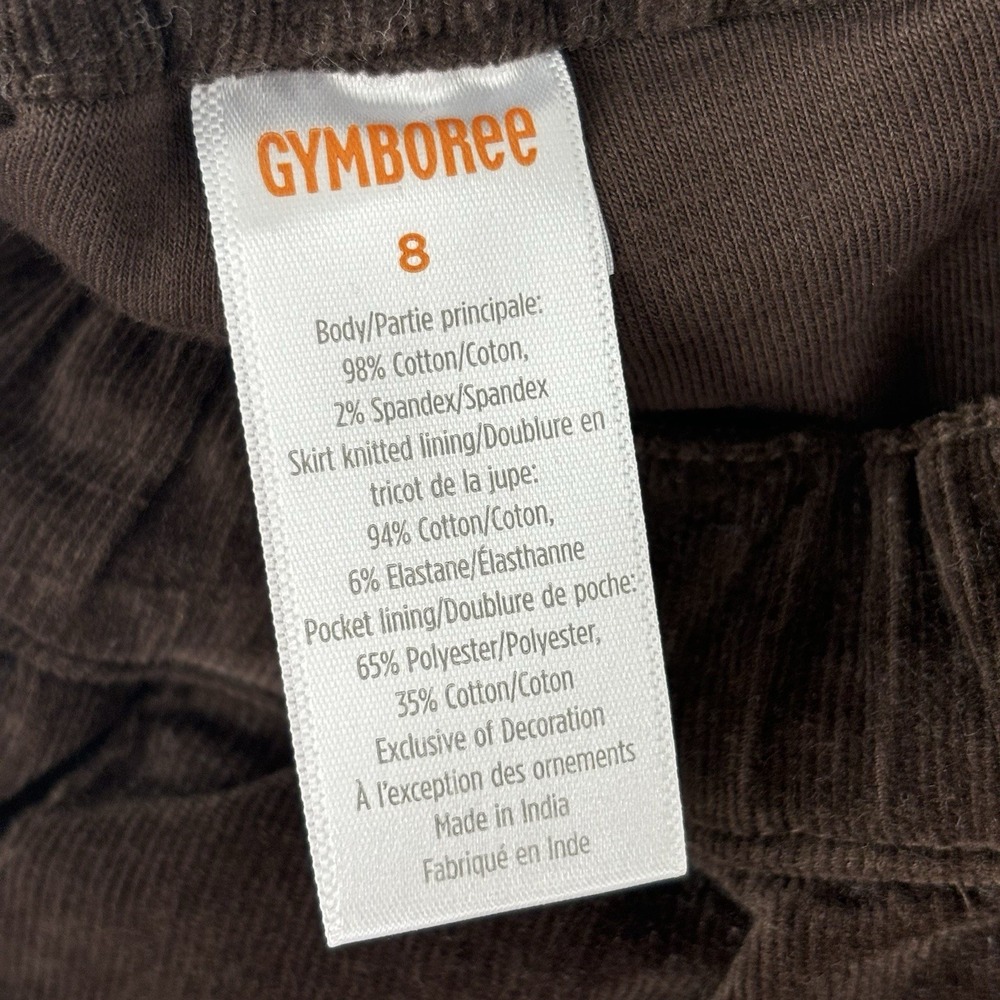 Gymboree Girls 8 Perfect Pumpkin Corduroy Skort Skirt Orange Brown Fall Whimsy - Picture 7 of 8